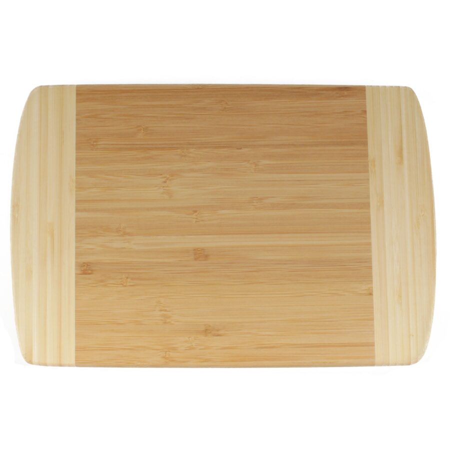 Small Two-Tone Bamboo Cutting Board 12" x 8" x 0.75"