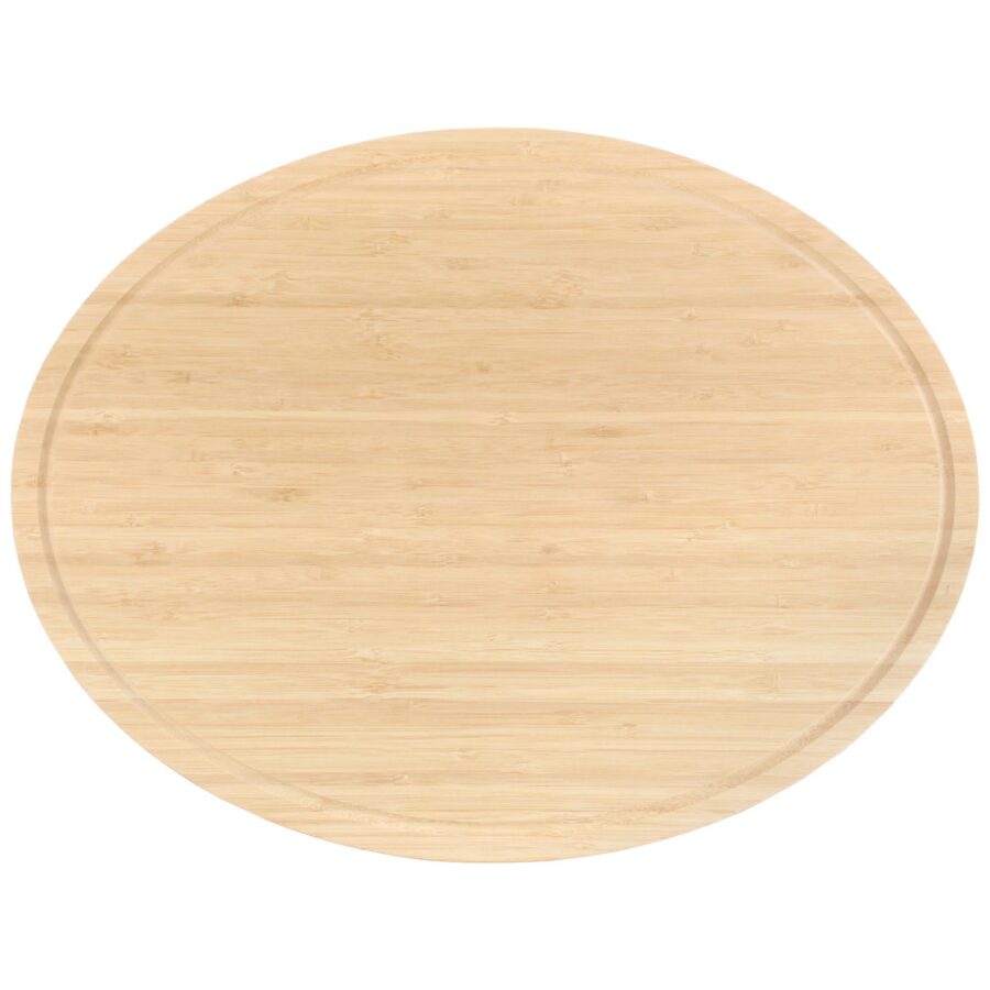 Grooved Oval Bamboo Cutting Board
