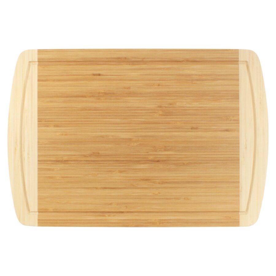 Grooved Two-Tone Bamboo Cutting Board 17.25" x 11.75" x 0.75"